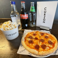 Diet Coke, Salted Popcorn and Pepperoni Pizza