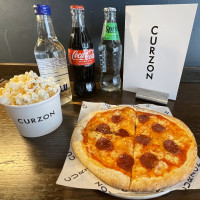 Coke, Salted Popcorn and Pepperoni Pizza
