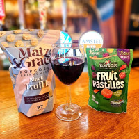 White Wine and Rowntrees Fruit Pastilles